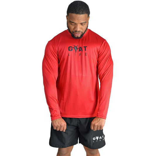 ACTIVE LONG SLEEVE TEE - RED